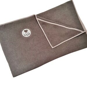 IUGA Yoga Towel Women OS Grey Excellent Non-Slip Microfiber Corner Pockets